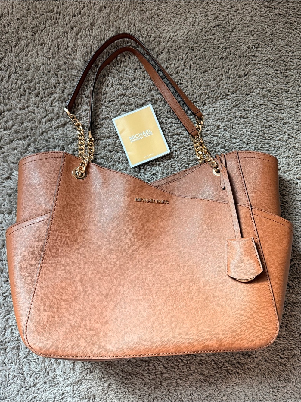 Michael Kors Brown Large Saffiano Leather Tote Bag